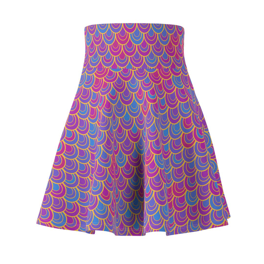 Florida Mermaid Ultra High Waisted Skater Skirt
