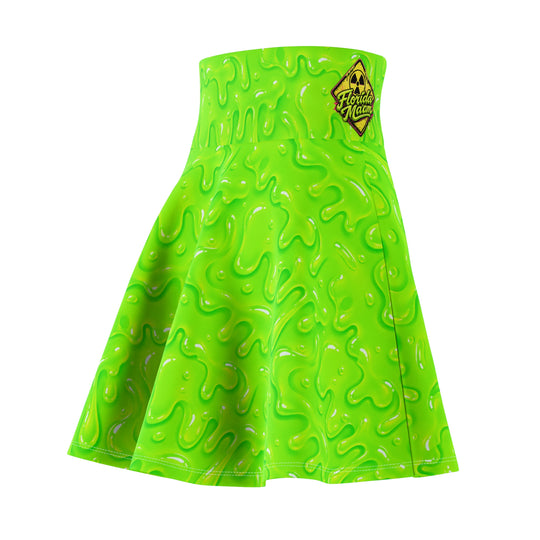 Toxic Slime Ultra High Waist Skater Skirt