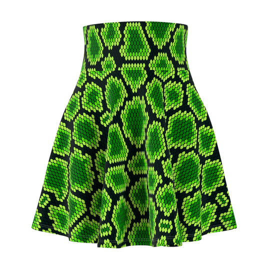 Reptilian Brain Ultra High Waisted Skater Skirt