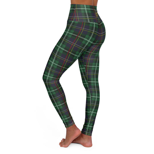 Green Plaid Ultra High Waisted Leggings