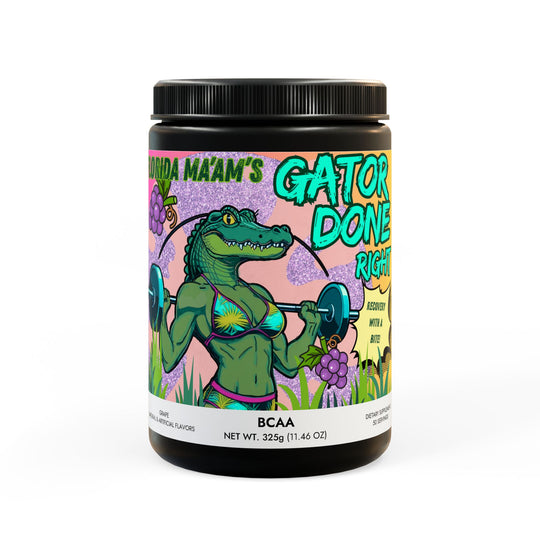 Florida Ma'am's Gator Done Right BCAA Supplement, Grape (325g, 11.46oz, 50 servings)