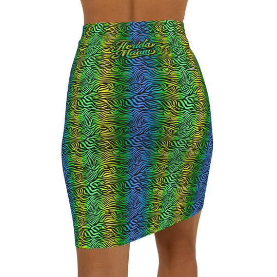 Summer Zebra Ultra High Waisted Pencil Skirt
