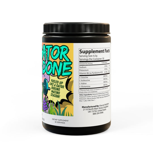 Florida Ma'am's Gator Done BCAA Supplement, Grape (325g, 11.46oz, 50 servings)