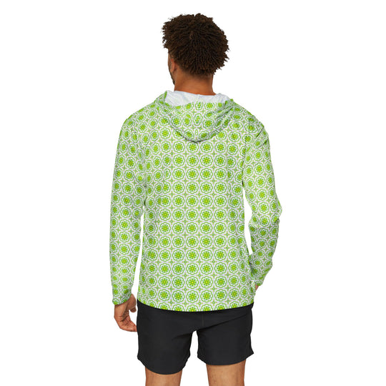 Retro Lime Tile SPF Sun Shirt Hoodie