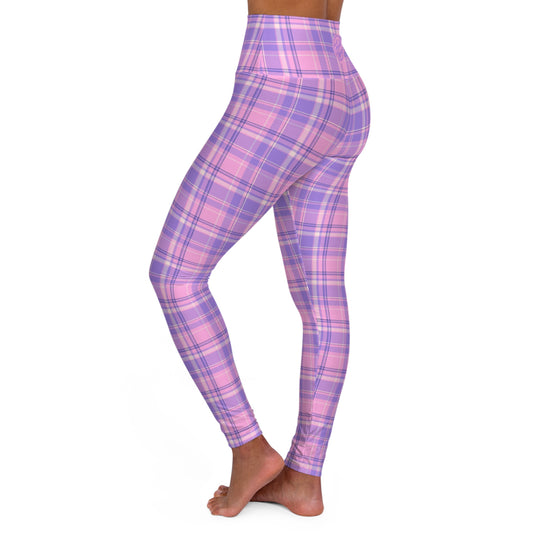 Girly Girl Purple Flannel Ultra High Waisted Leggings