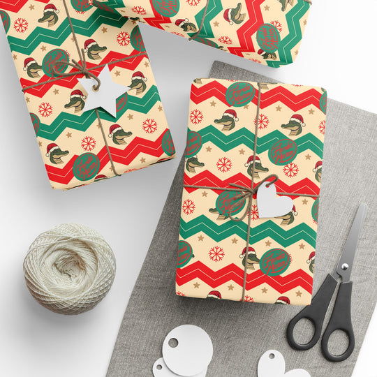 Gator Wrapping Paper — Retro Holiday Gift Wrap