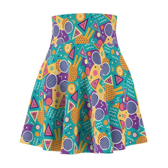 Saved By The 90's Ultra High Waisted Skater Skirt