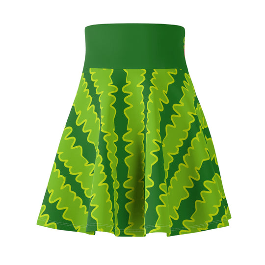 Watermelon Crawl Ultra High Waisted Skater Skirt