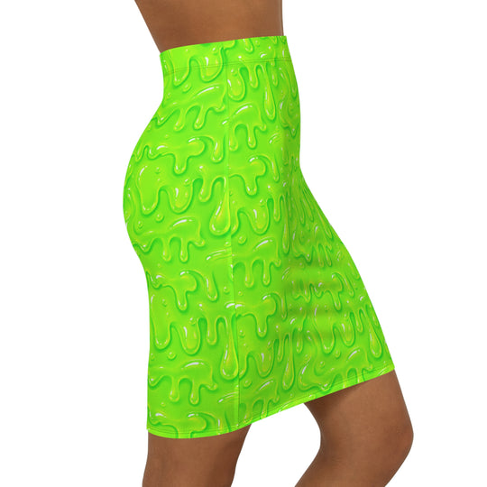 Toxic Slime High Waist Pencil Skirt