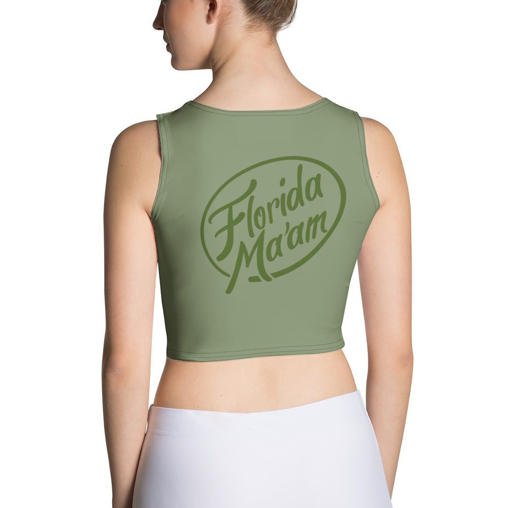 Dreama Florida Fine Camo Green Crop Top