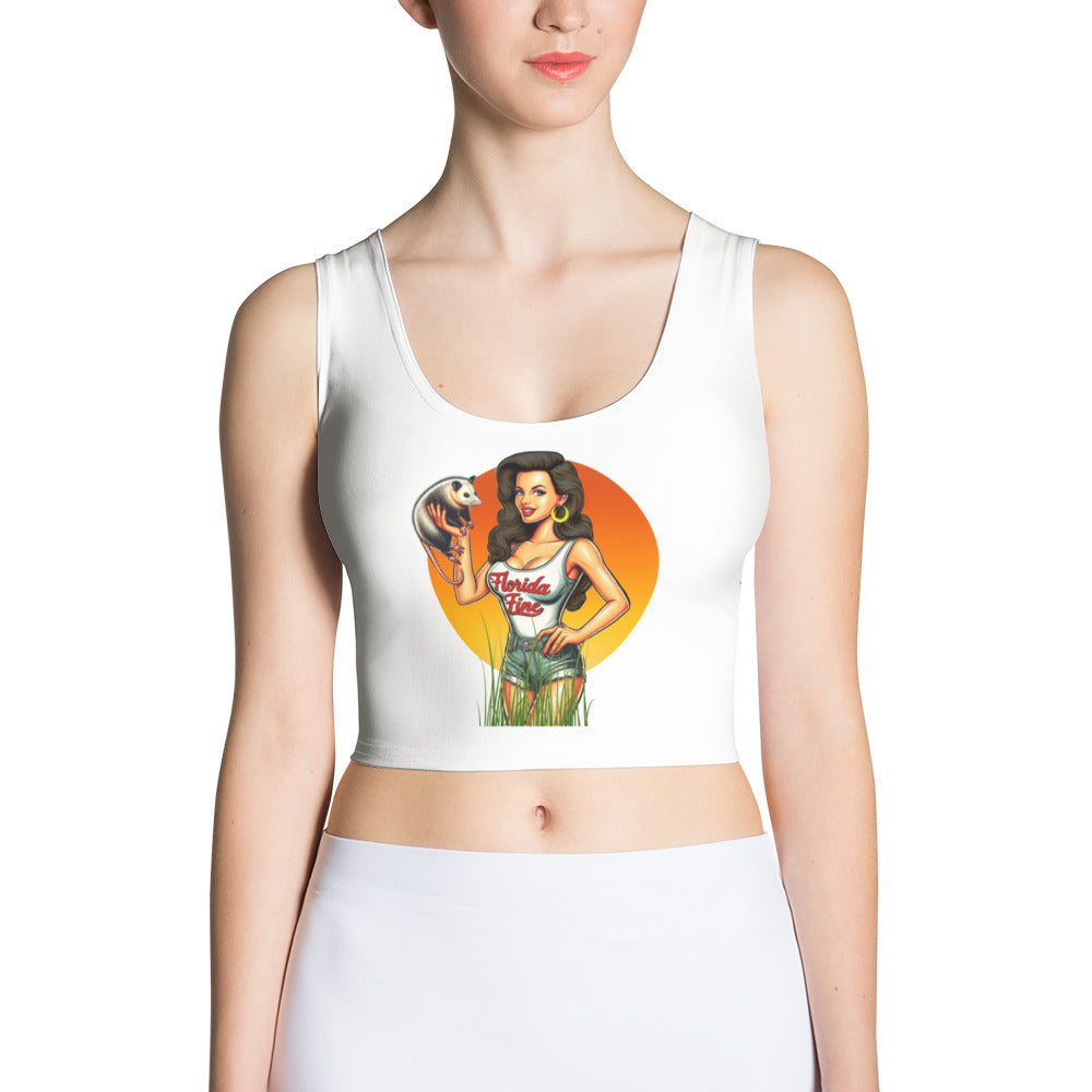 Miss Vixen Florida Fine white Crop Top