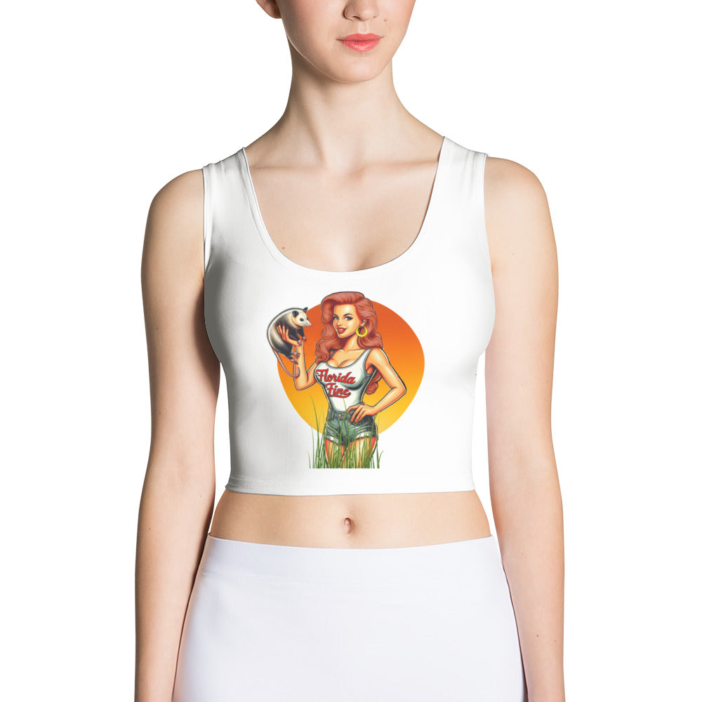 Foxy Roxy Florida Fine white Crop Top