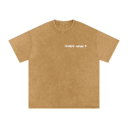 Snow Washed Oversized Cotton T-Shirt