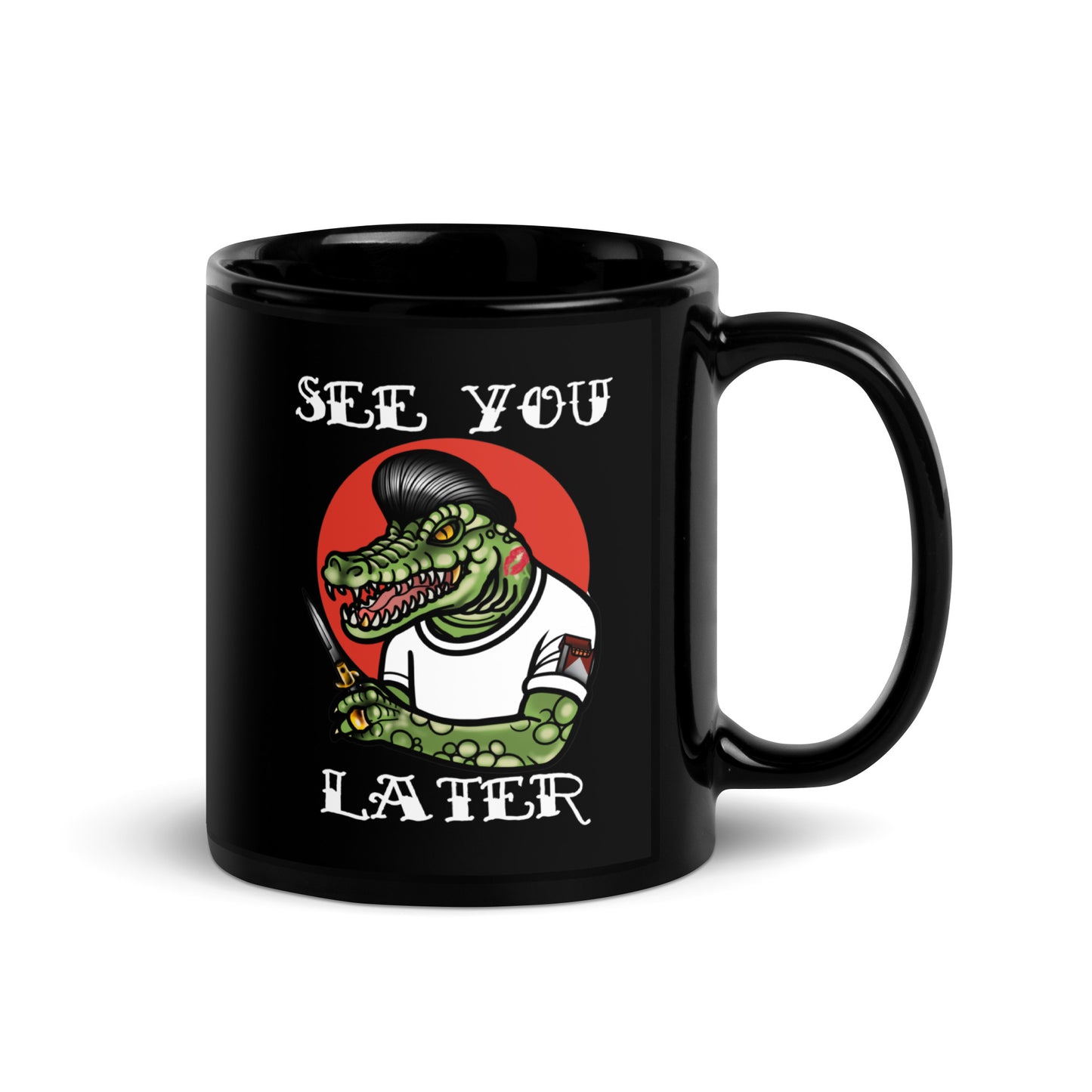 Later Gator Black Glossy Mug