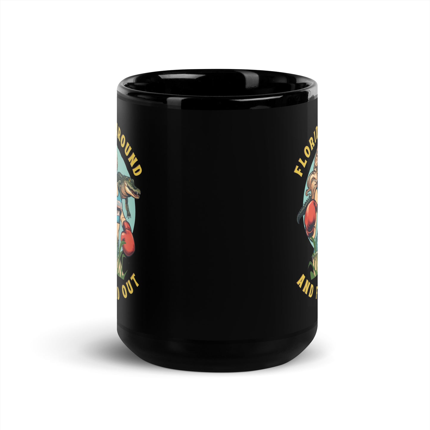 FAFO Black Glossy Mug