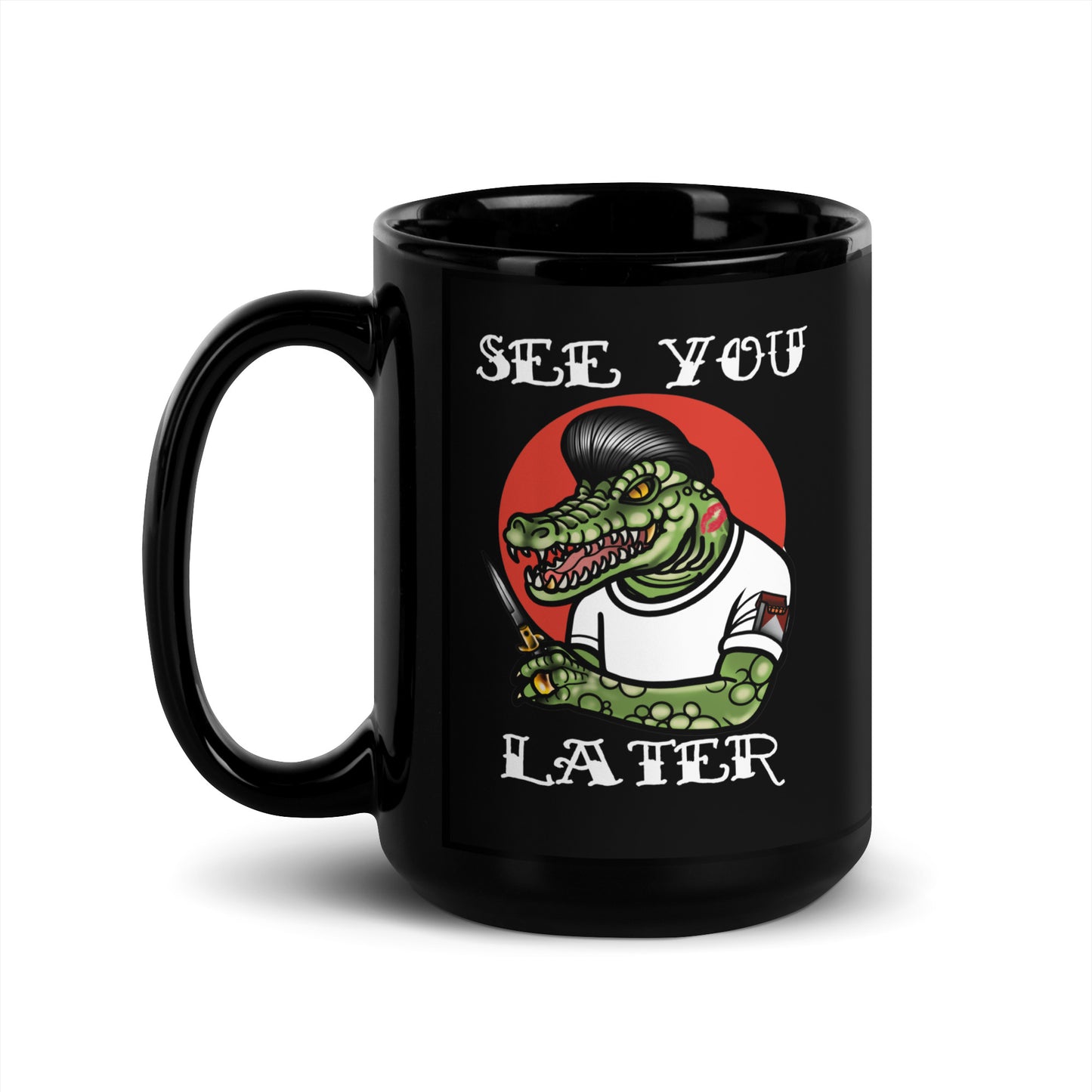 Later Gator Black Glossy Mug