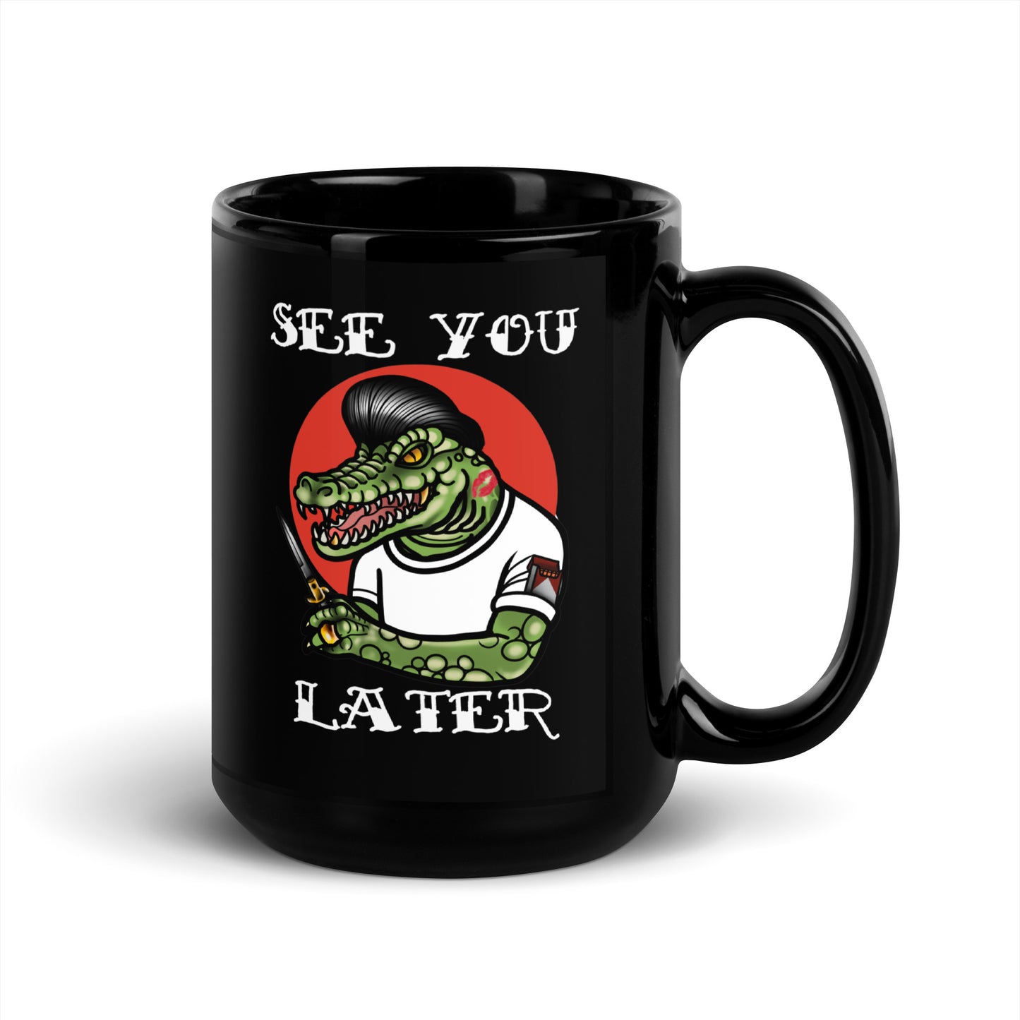 Later Gator Black Glossy Mug