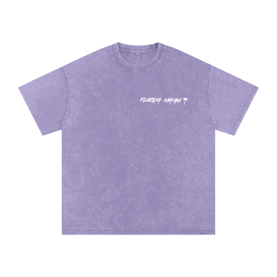 Snow Washed Oversized Cotton T-Shirt