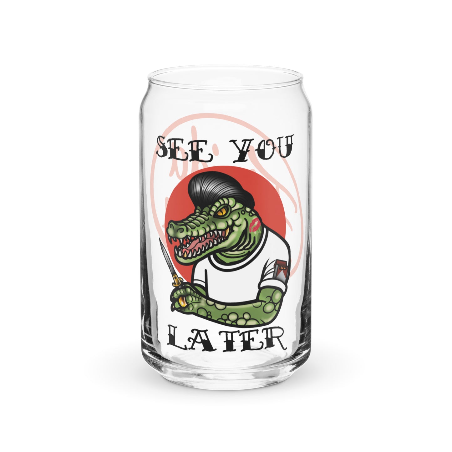 Later Gator Can-shaped glass