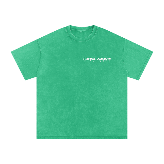 Snow Washed Oversized Cotton T-Shirt