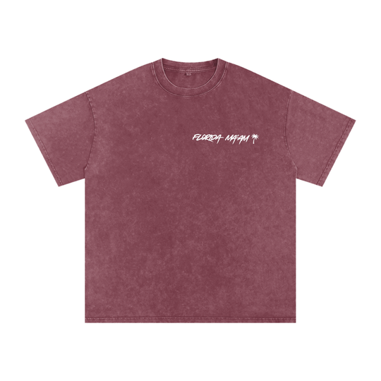 Snow Washed Oversized Cotton T-Shirt