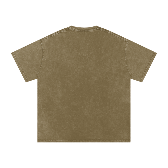Snow Washed Oversized Cotton T-Shirt