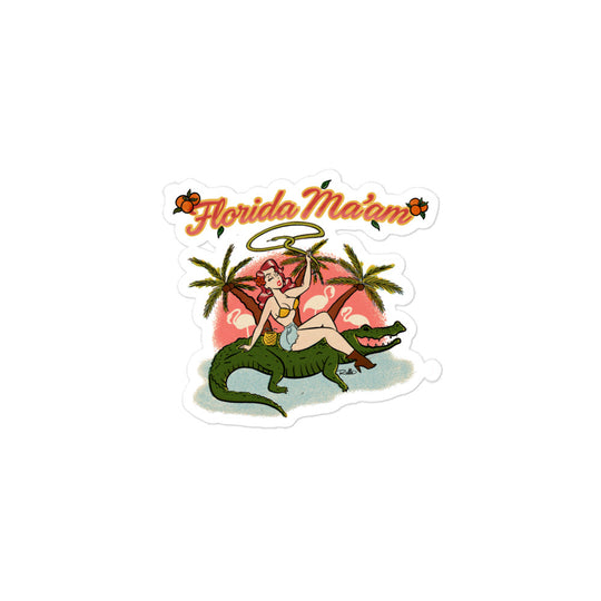 Foxy Roxy Gator Ridin' Bubble-free stickers