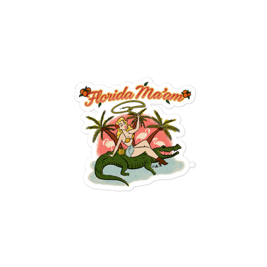 Elly May Gator Ridin' Bubble-free stickers