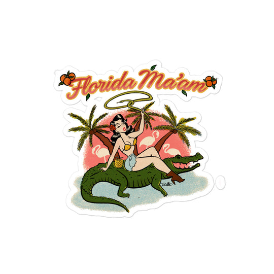 MIss Vixen Gator Ridin' Bubble-free stickers
