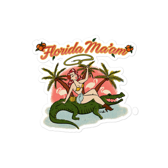 Foxy Roxy Gator Ridin' Bubble-free stickers