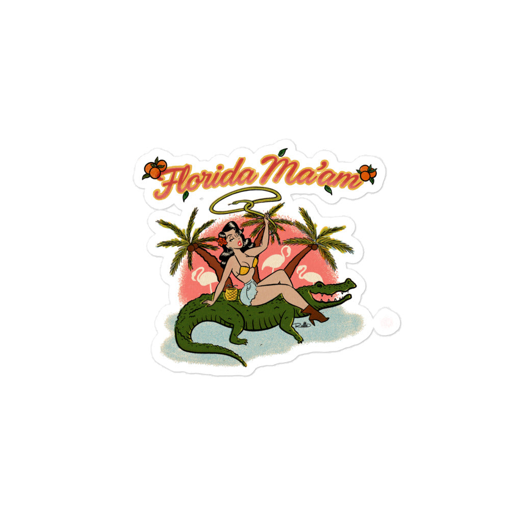 Sweet Tea Gator Ridin' Bubble-free stickers