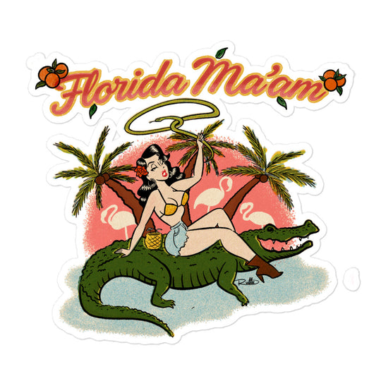 MIss Vixen Gator Ridin' Bubble-free stickers