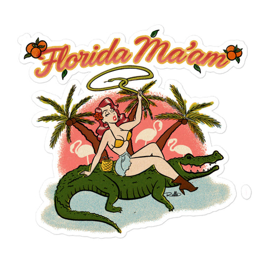 Foxy Roxy Gator Ridin' Bubble-free stickers