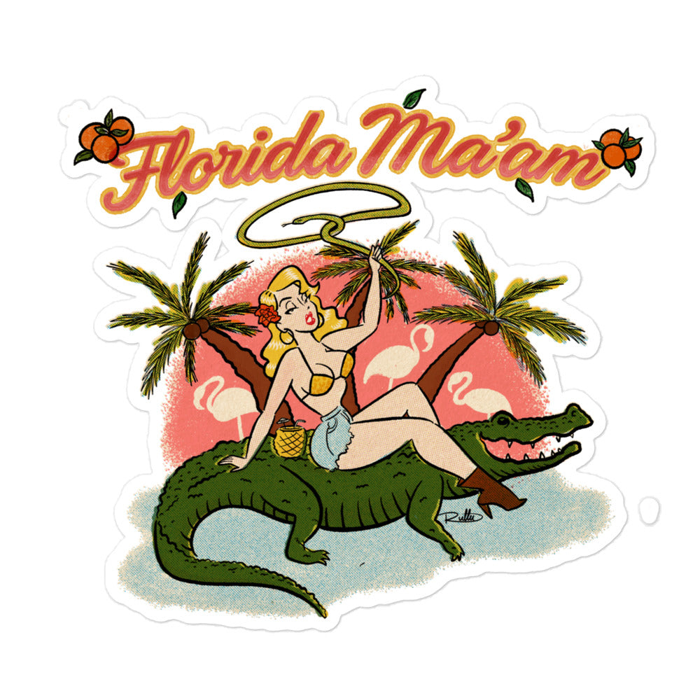 Elly May Gator Ridin' Bubble-free stickers