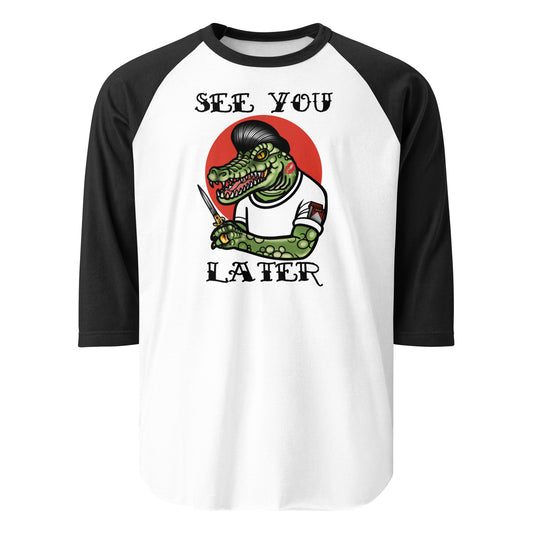 Later Gator 3/4 sleeve raglan shirt