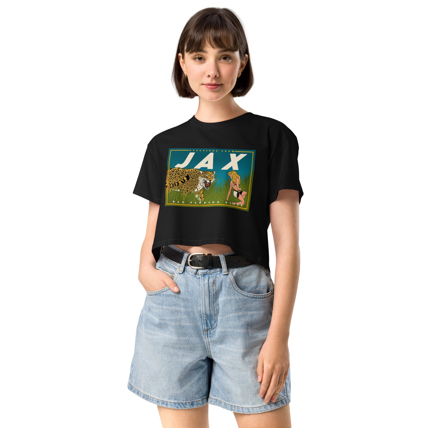 Greetings from Jax Women’s crop top