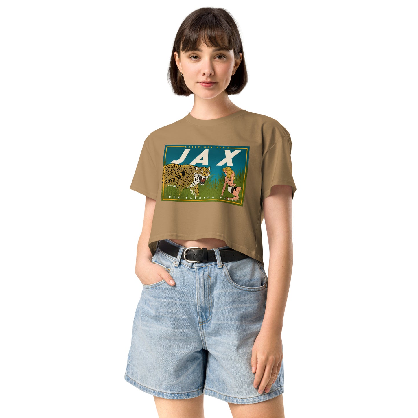 Greetings from Jax Women’s crop top