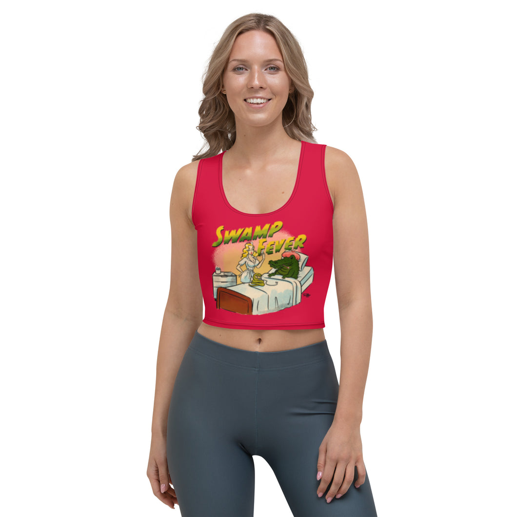 Elly May Deep Red Swamp Fever Crop Top