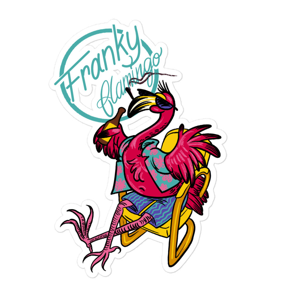 Franky Flamingo Bubble-free stickers