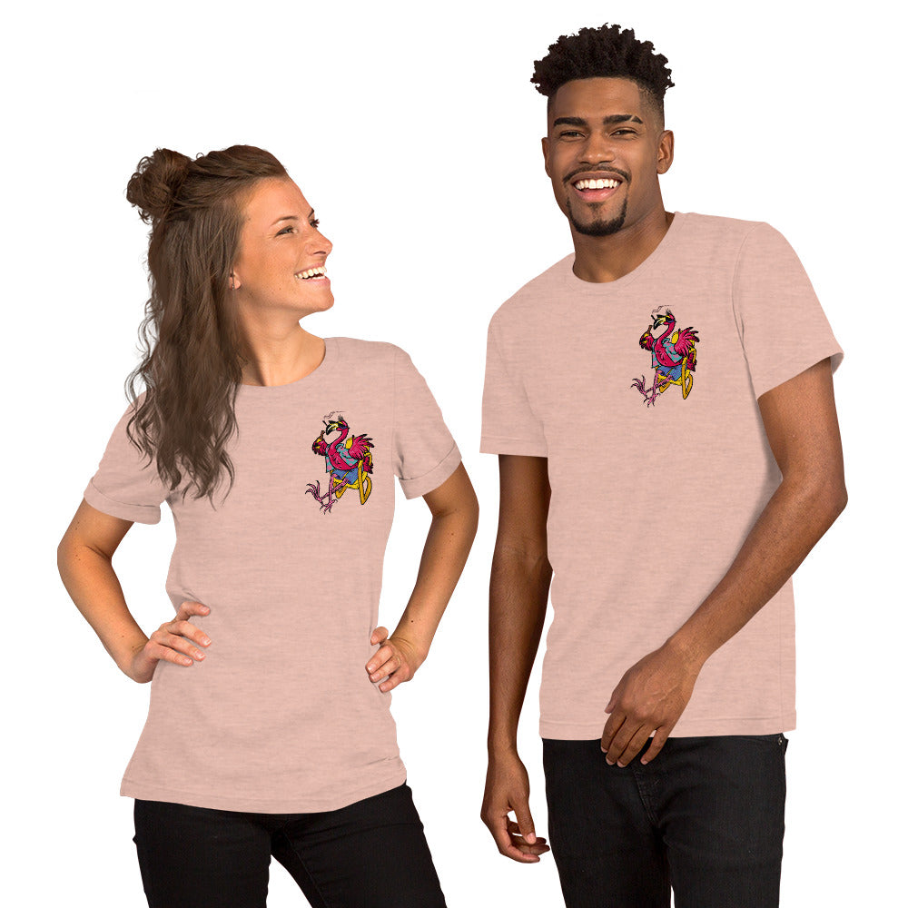 Franky Flamingo Short-Sleeve Unisex T-Shirt