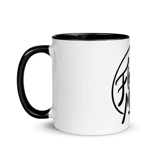 Circle Logo Black Mug with Color Inside