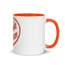 Load image into Gallery viewer, Circle Logo Orange Mug with Color Inside
