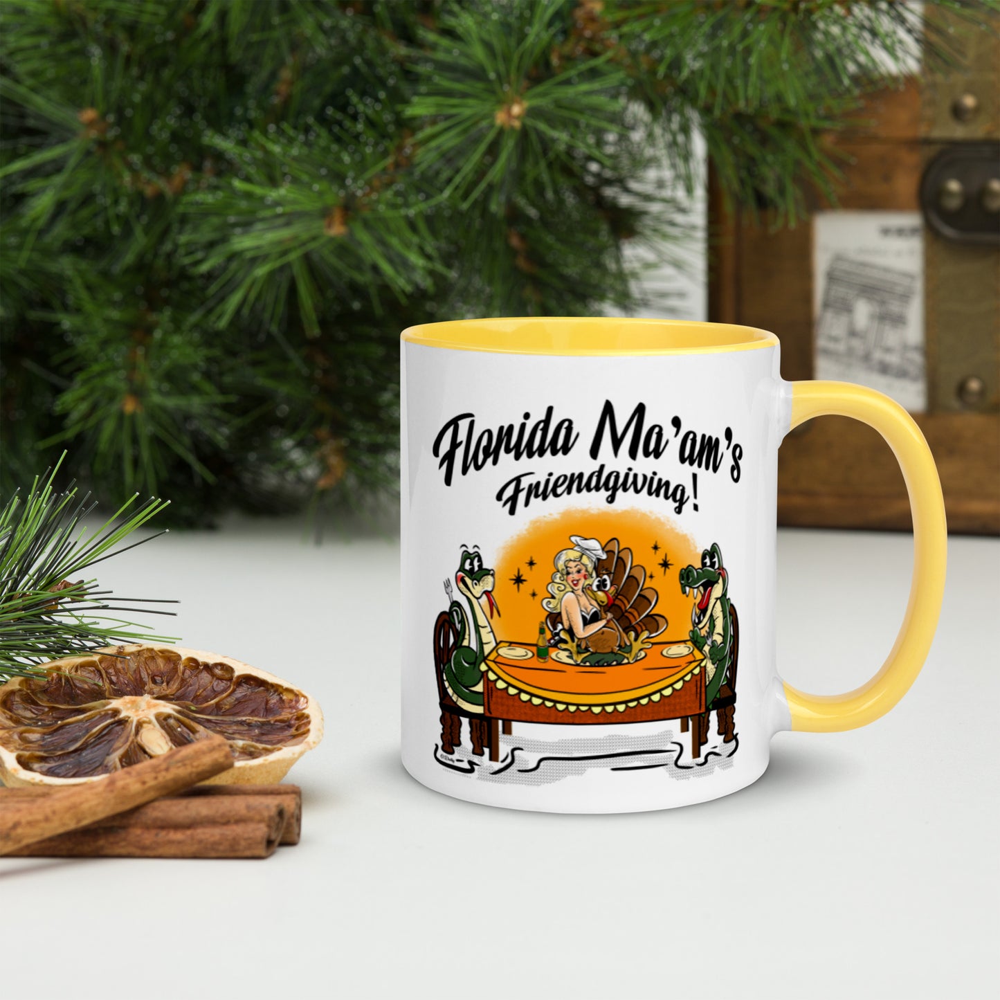 Florida Ma'am's Friendsgiving Mug with Color Inside