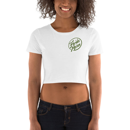 Florida Ma'am Circle Logo Green Women’s Crop Tee