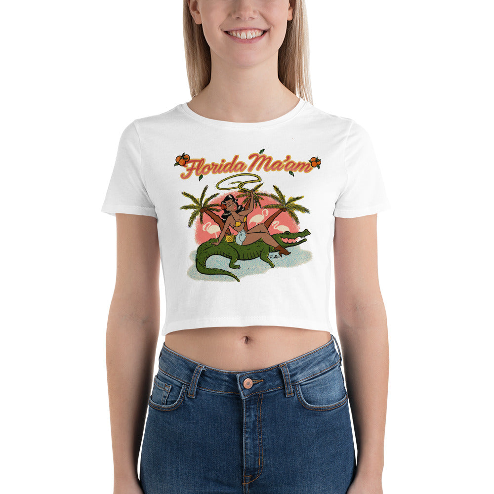 Dreama Gator Ridin' Crop Tee