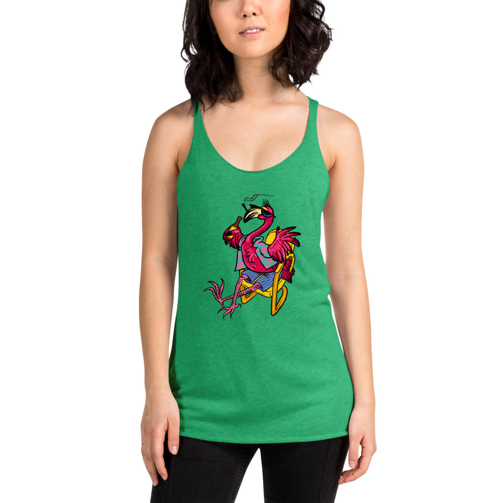 Franky Flamingo Women's Racerback Tank