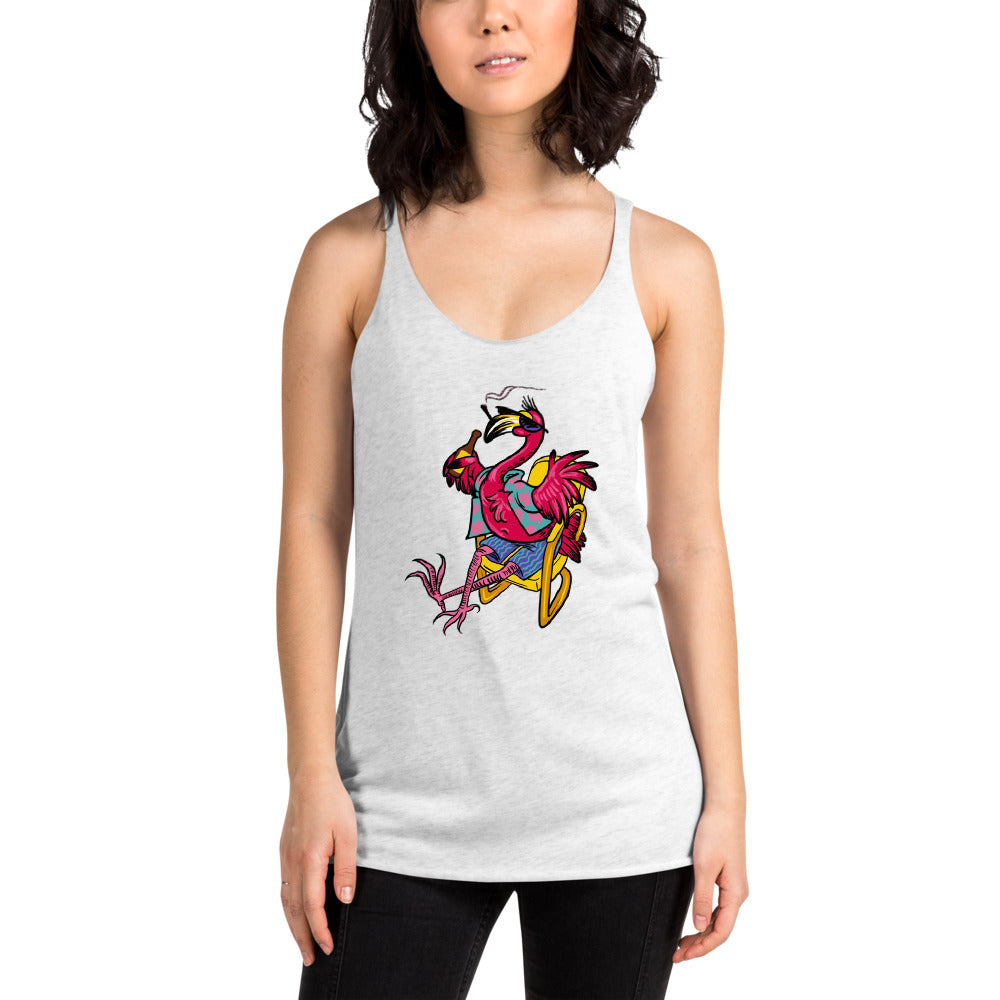 Franky Flamingo Women's Racerback Tank