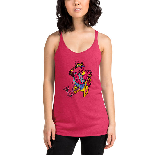 Franky Flamingo Women's Racerback Tank
